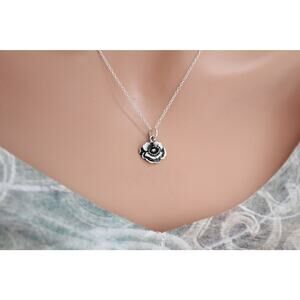 Sterling Silver Poppy Necklace, Silver Poppy Flower Necklace, Poppy  Necklace